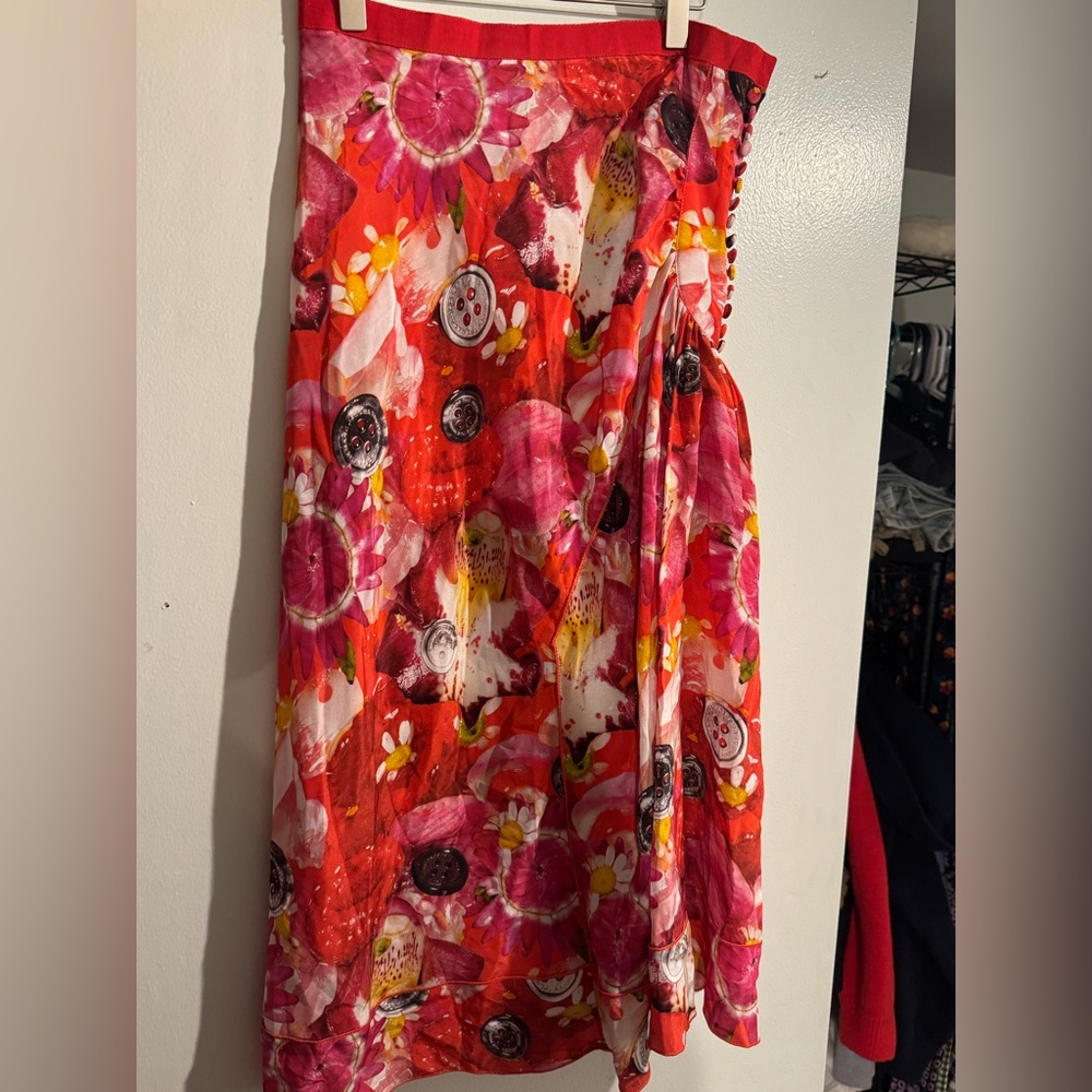 Marc Jacobs x Maisie Cousins The Love Midi Silk Skirt NWT